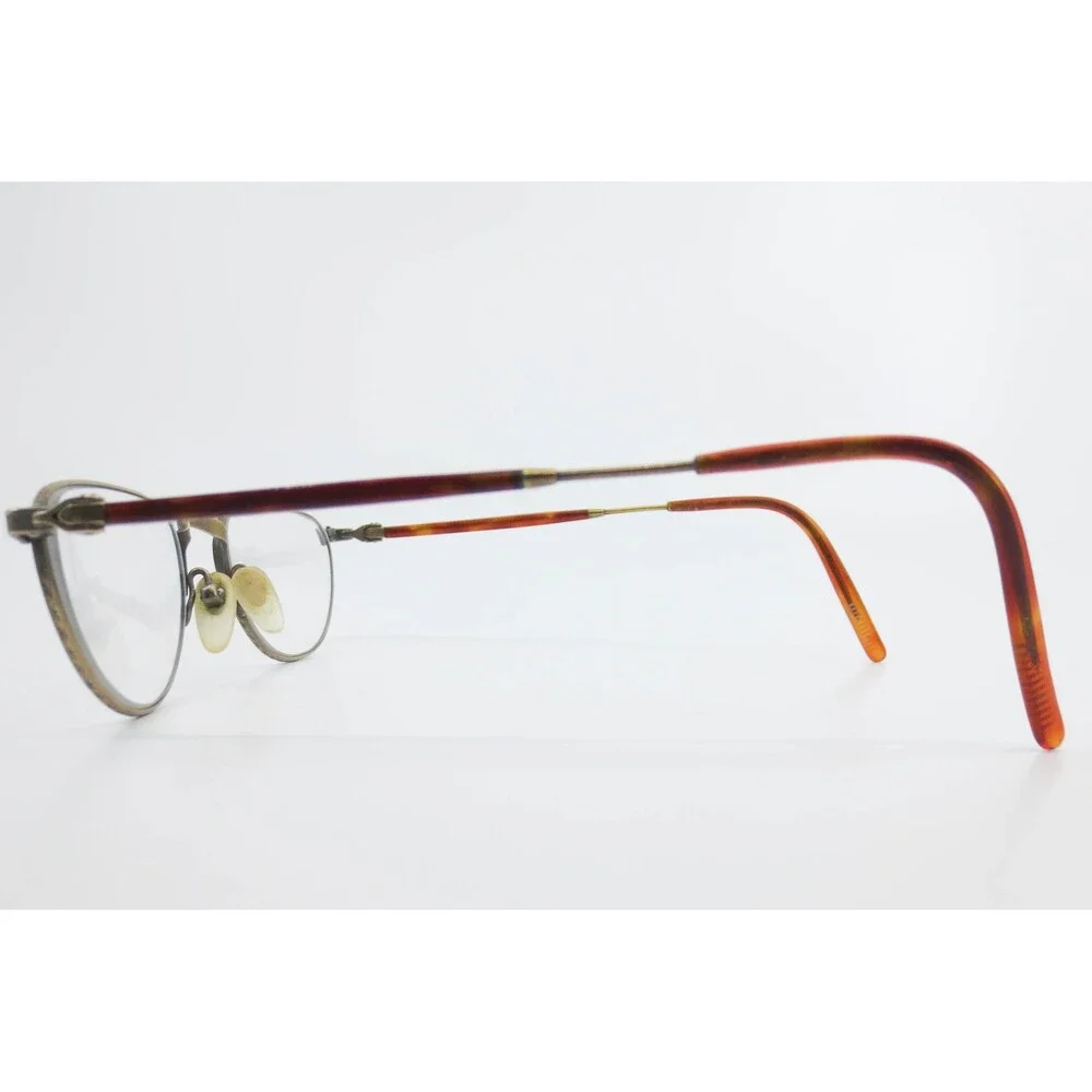 Matsuda Antique Gold Oval Metal Eyeglasses Filigree Bridge Tortoise 39958